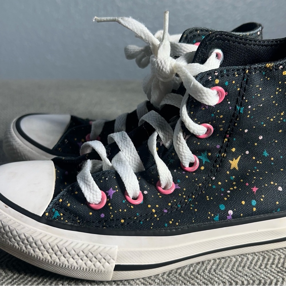 Converse  all star chuck taylor high top black galaxy size 11